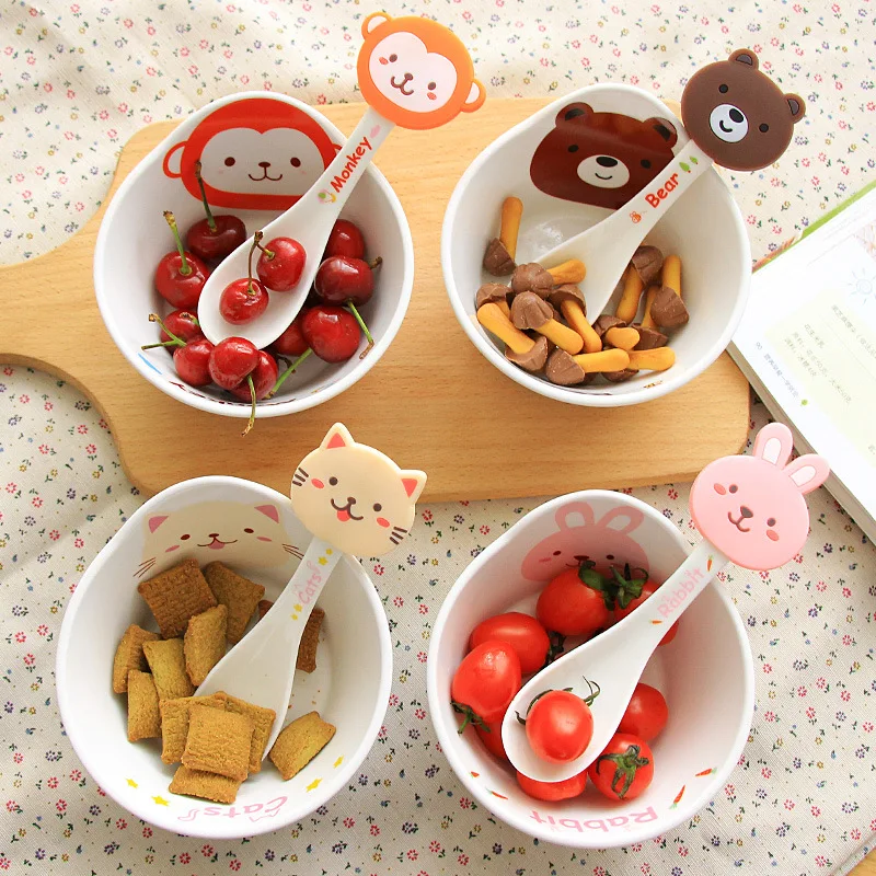 Kid Cartoon Bowl Dishes Cartoon Mouse Lunch Box Kid Baby Children Infant Baby Rice Feeding Bowl Porcelai Snack Ceramic Tableware