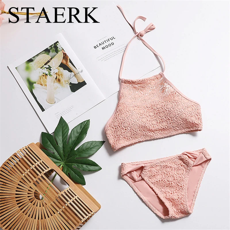 

STAERK 2018 New Sexy Bikini Push-up Pleated triangle Swimwear Women Push-up Bra Bikini Set Swimsuit Beach Bathing Swimwear