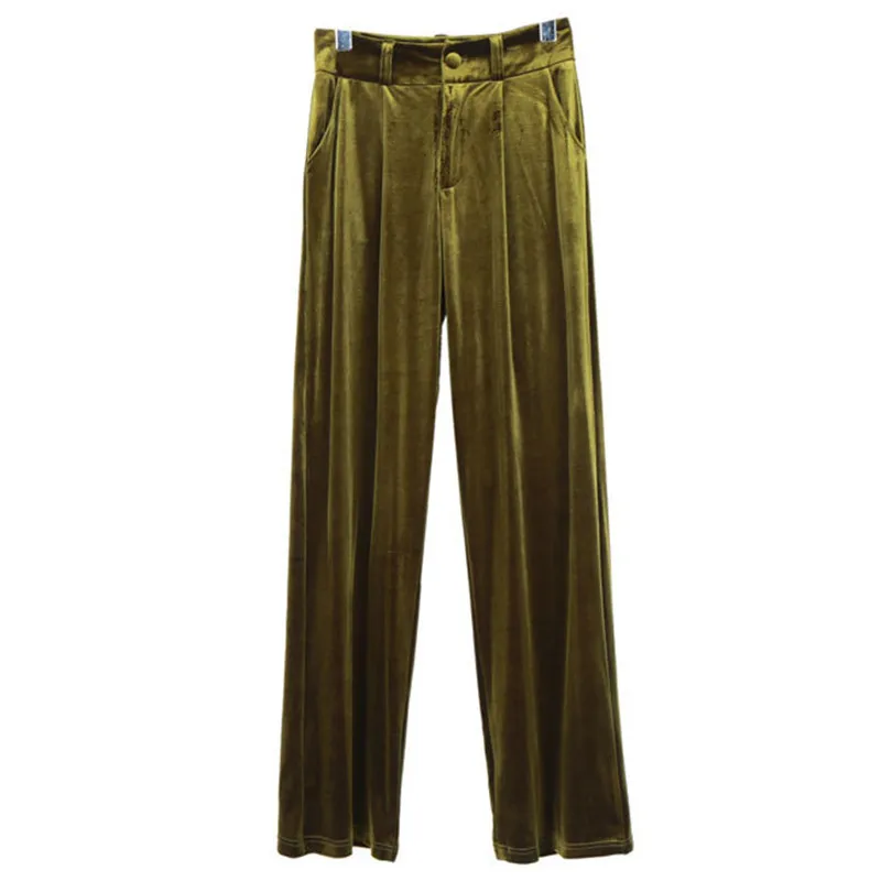 Women Velvet Wide Leg Pants13
