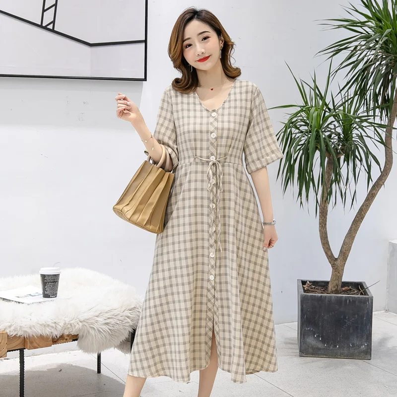

973# Summer Fashion Maternity Party Long Dress Stylish Button Open for Nursing Ties Waist Splits Slim Clothes for Pregnant Women