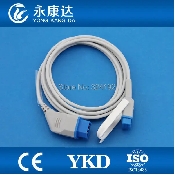 

Nihon Kohden spo2 sensor extension cable 14pin>DB9F fit for oximax probe TPU