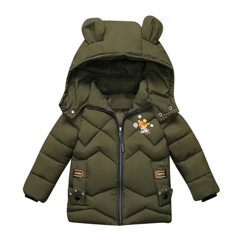 

2018 new Fashion Kids Full Print Hooded Zipper Cotton Coat Boys Girls Thick Coat Padded Winter Jacket Clothes Outerwear Coats 30