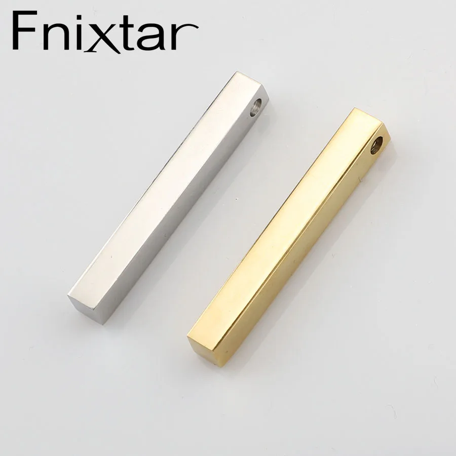 Fnixtar 20 шт./лот 6*45 мм нержавеющая сталь 3D золотой Стальной цветной штамповочный