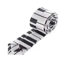 Новый стиль мужской модный галстук элегантный черный и белый пианино галстук концерт нежный для мужчин