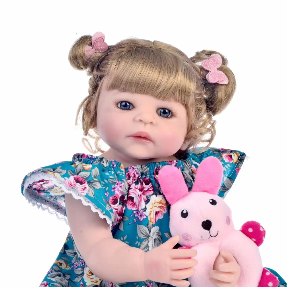 55 см Bebes Reborn кукла де силиконовые реалистичные куклы Reborn куклы живые светлые волосы девочка детская игрушка для детей подарки на день