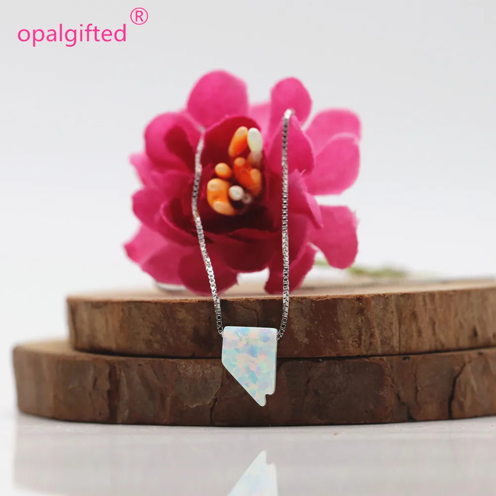 

1pc free shipping synthetic opal white nevada necklace for fashion gift wholesale price