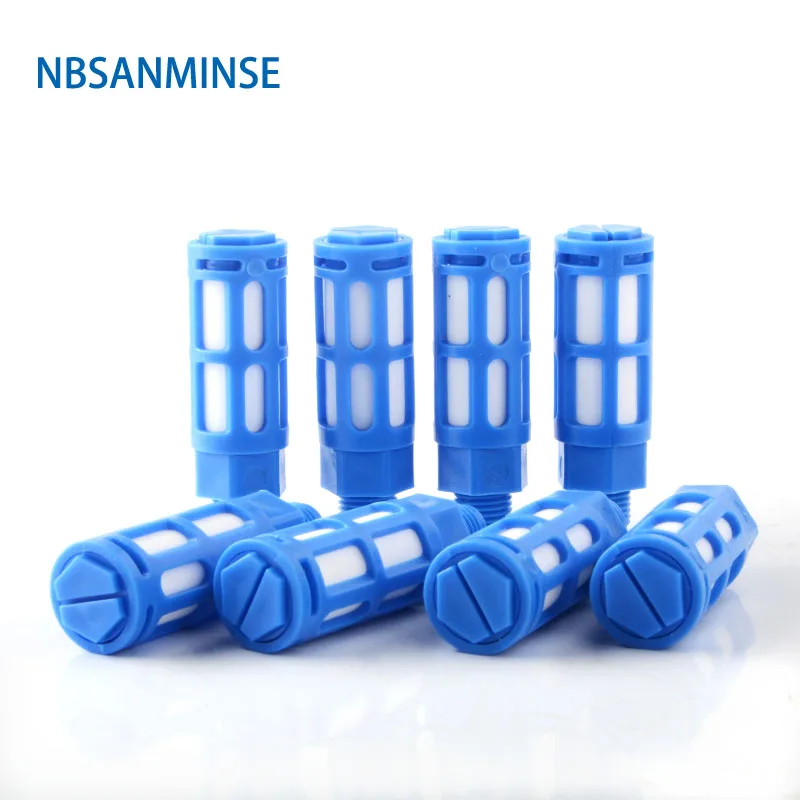 NBSANMINSE 10 шт./лот PSU 1/8 1/4 3/8 1/2 3/4 1 дюйм пластик глушитель воздуха детали
