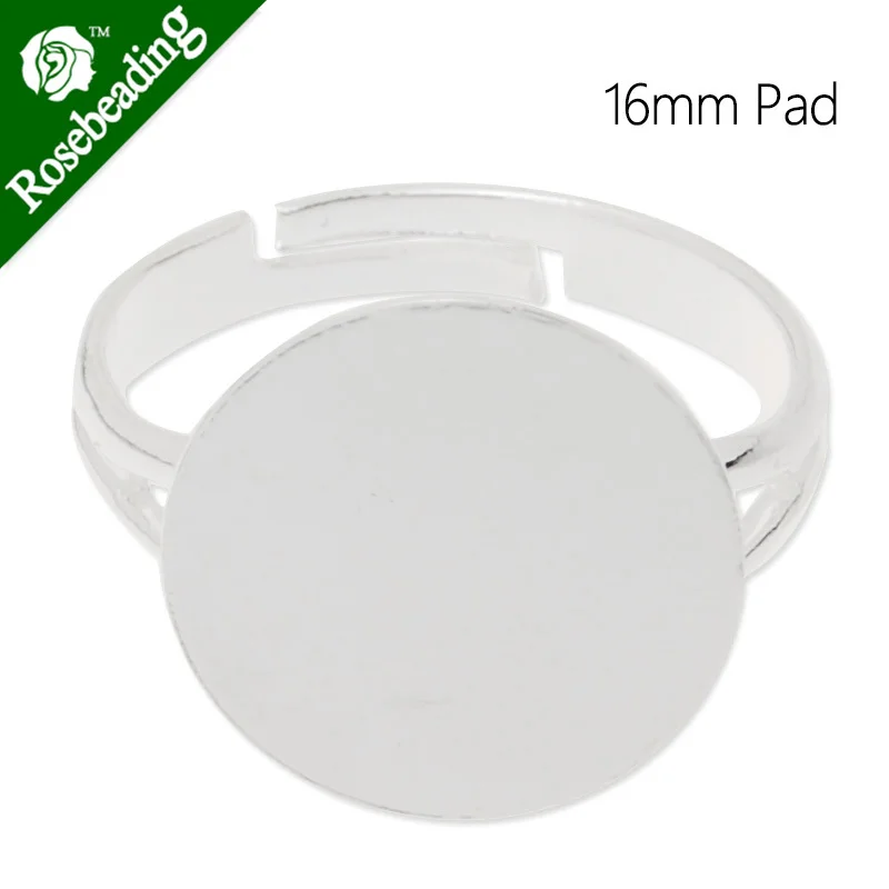 

Silver Plated Adjustable Ring Blanks Base With 16mm Blank Pad,ring settings blank,ring blanks,Sold 20pcs/lot-C4671