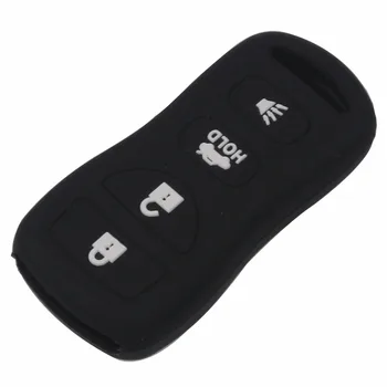 Keyforkess portachiavi in Silicone con chiave a distanza a 4 pulsanti per Nissan Armada Sentra 350Z Altima Maxima Infiniti Cover in gomma - Jingyuqin portachiavi in Silicone con chiave a distanza a 4 pulsanti per Nissan Armada Sentra