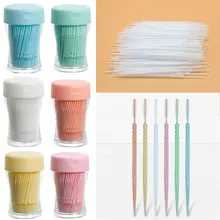 260 шт./кор. зуб Палочки двойной головкой для ухода за межзубным пространством щетка-зубочистка палка для размещения между прутьями зубная нить с шестиугольная коробка стоматологический инструмент для ухода за полостью рта