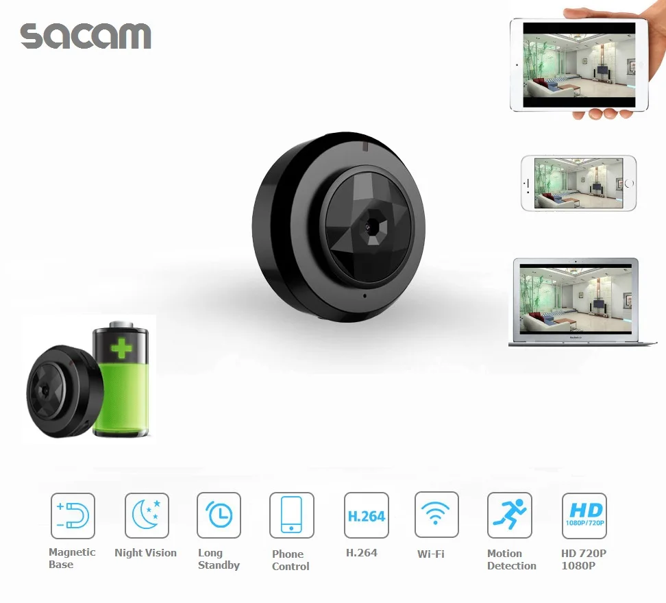 C6 Camsoy WIFI Mini IP Camera HD 720P With Smartphone App And Night Vision C1 Home Security Photo Video Cam Camcorde Cookycam |