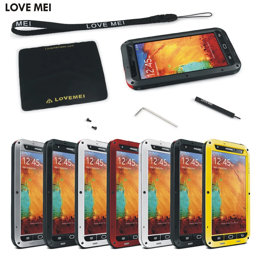 bilder für Liebe Mei Rüstung Aluminium Fall-abdeckung Für Samsung Galaxy Hinweis 3 N9000 N9005 Hinweis Metall Shell Gehäuse Wasser/Shock/regen Beweis Coque bilder für Liebe Mei Rüstung Aluminium Fall-abdeckung Für Samsung Galaxy Hinweis 3 N9000 N9005 Hinweis Metall Shell Gehäuse Wasser/Shock/regen Beweis Coque