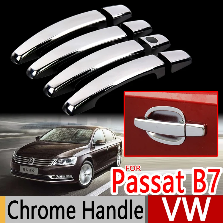 Хромированные чехлы на ручки для VW Passat B7 набор обшивки с 4 дверцами Volkswagen MK7 2010-2015