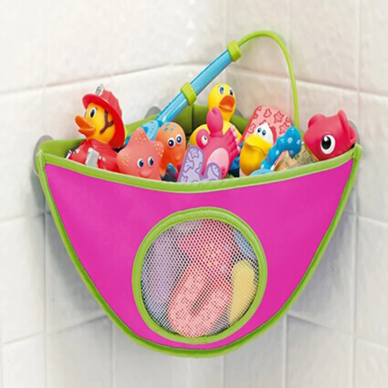 Baby Bathroom Mesh Bag Bath Toy Bag Net Suction Cup Baskets Home Hanging Makeup Cosmetic Bags