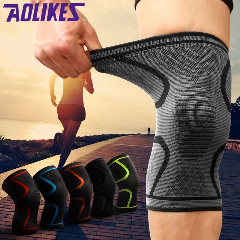 1PCS Fitness Running Cycling Knee Support Braces Elastic Nylon Sport Compression Knee Pad Sleeve for Basketball Volleyball