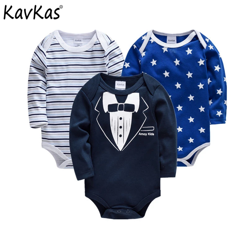

3PCS 2018 Winter Warm Baby Boy Clothes Bodysuit Fashion Cartoons Kids Boy Jumpsuits Long Sleeve Infant Boy Overalls Bebe Onesies