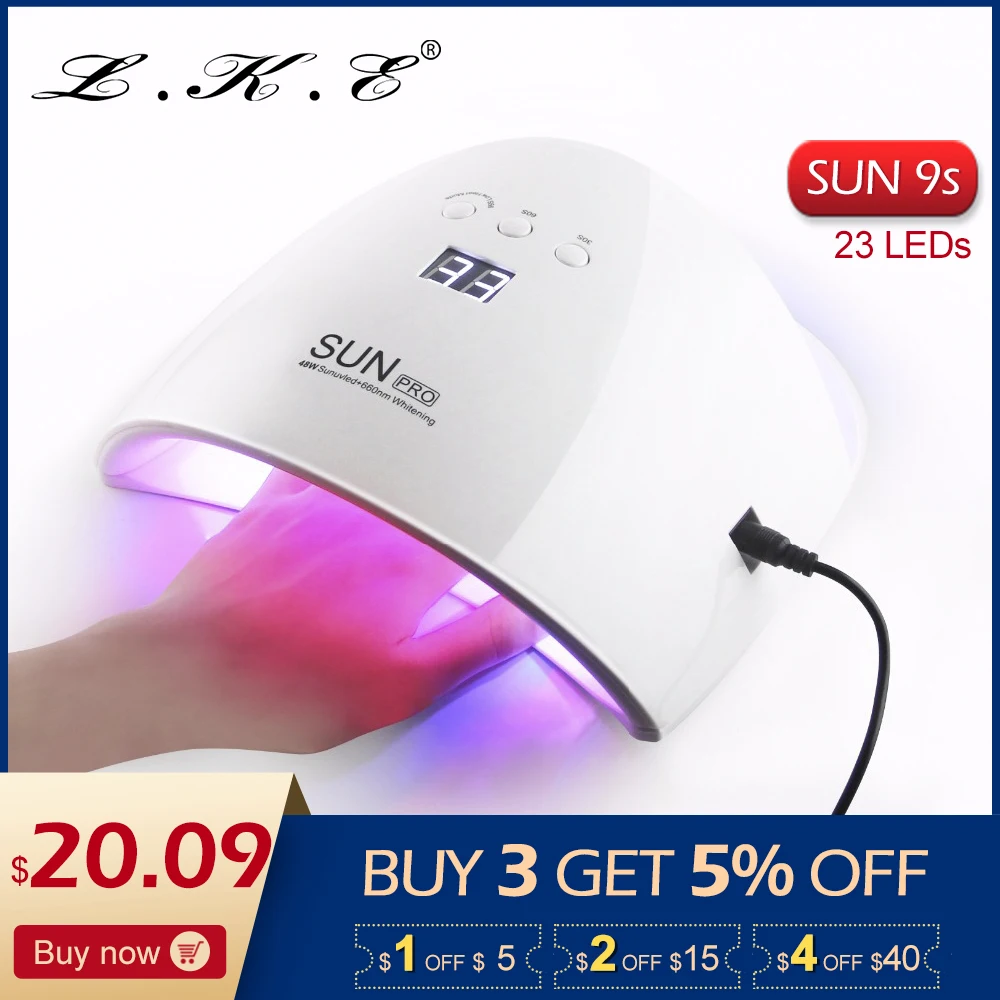 LKE Nail Dryer New Style Portable 48W Led Nail For Lamp Drying Builder