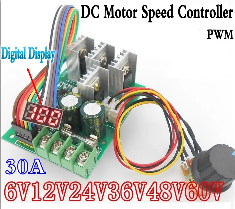 LED 30A PWM контроллер скорости двигателя цифровой дисплей модуль управления