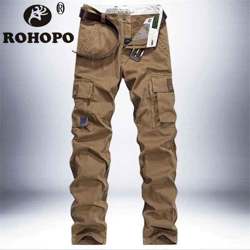 

Wholesale Thick Cotton Overall Pant Man Full Length Real Pockets Tooling Bottoms 2019 Thickness Soldier Motor Cargo Pants 30 44