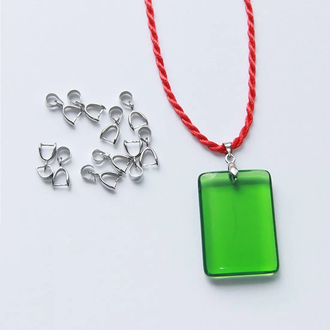 

Pinch Clip Bail Clasps Hooks Connector Silver Color Clip Collier For Necklace Pendant DIY beads jewelry making