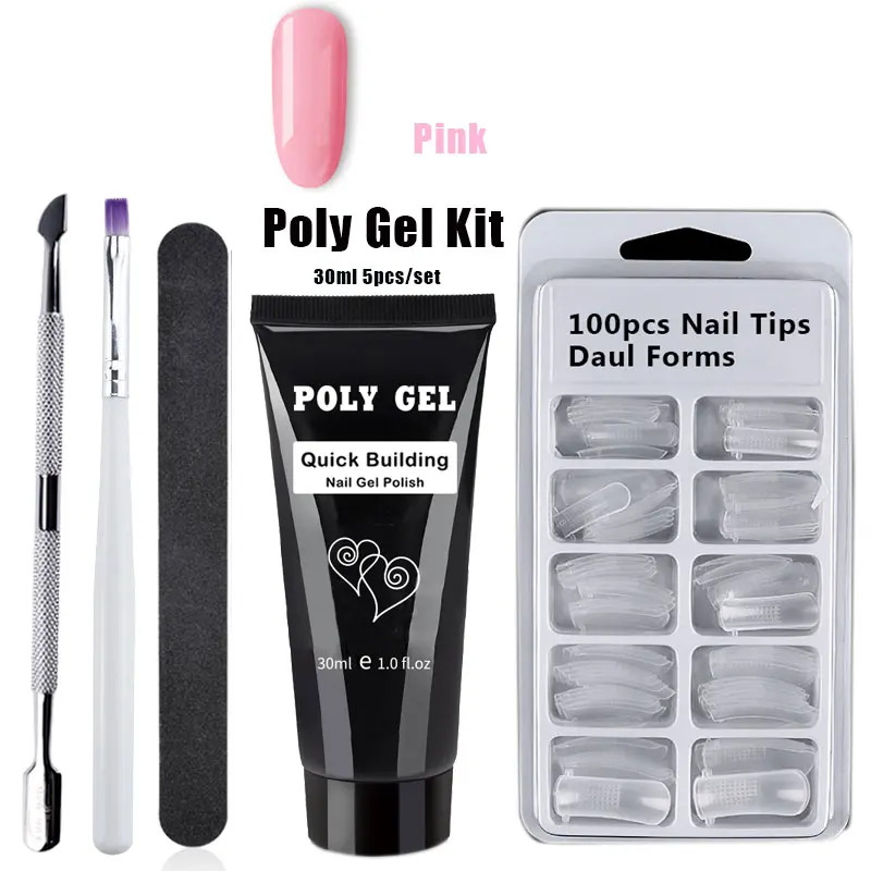 Envío Directo Poly Gel Set LED UV Gel barniz uñas Kit de Arte de construcción rápida para extensiones de uñas gelatina dura gel Polygel Envío Directo Poly Gel Set LED UV Gel barniz uñas Kit de Arte de construcción rápida para extensiones de uñas gelatina dura gel Polygel