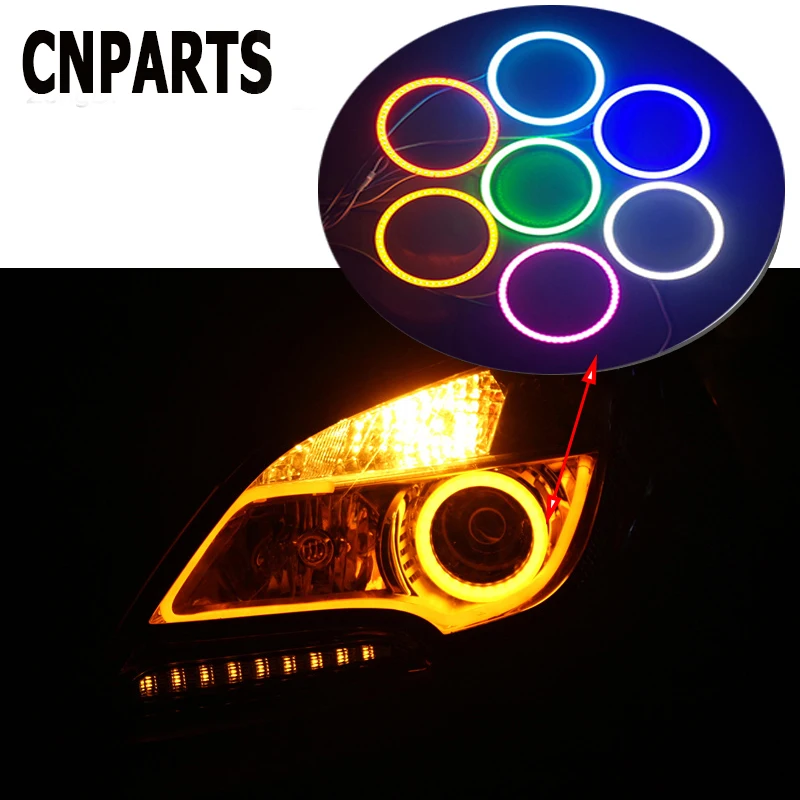 

CNPARTS Halo Ring Angel Devil Eyes Projector Headlight LED Lights For Hyundai Tucson 2017 Solaris ix35 i30 Suzuki Mitsubish ASX