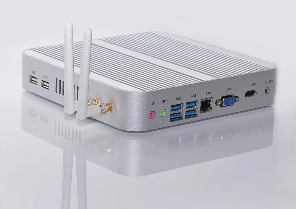 Lowest Price Fanless Mini PC Thin Client Small Computer Haswell SOC Design Intel Core i5 4200U 2G RAM 8GB SSD 4K HD HTPC TV Box Lowest Price Fanless Mini PC Thin Client Small Computer Haswell SOC Design Intel Core i5 4200U 2G RAM 8GB SSD 4K HD HTPC TV Box