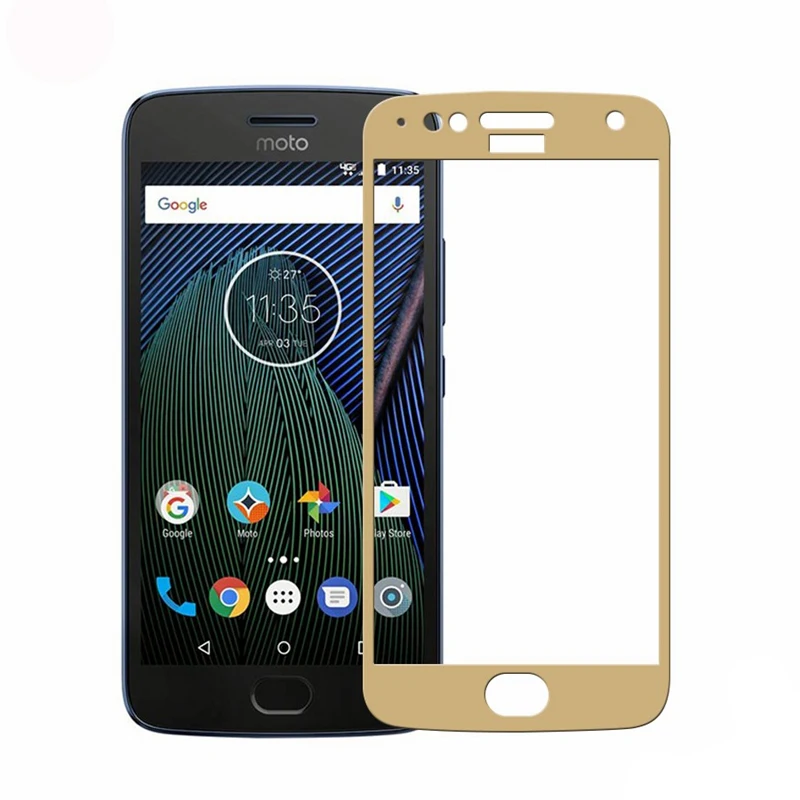 3D закаленное стекло для Motorola Moto G5S Полное покрытие экрана Взрывозащищенная