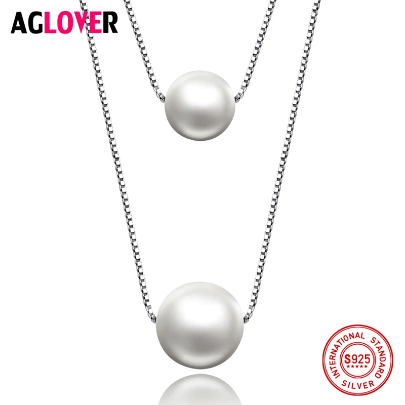 Ожерелье из серебра 925 пробы с пресноводным жемчугом 10 мм|jewelry necklace|jewelry necklace