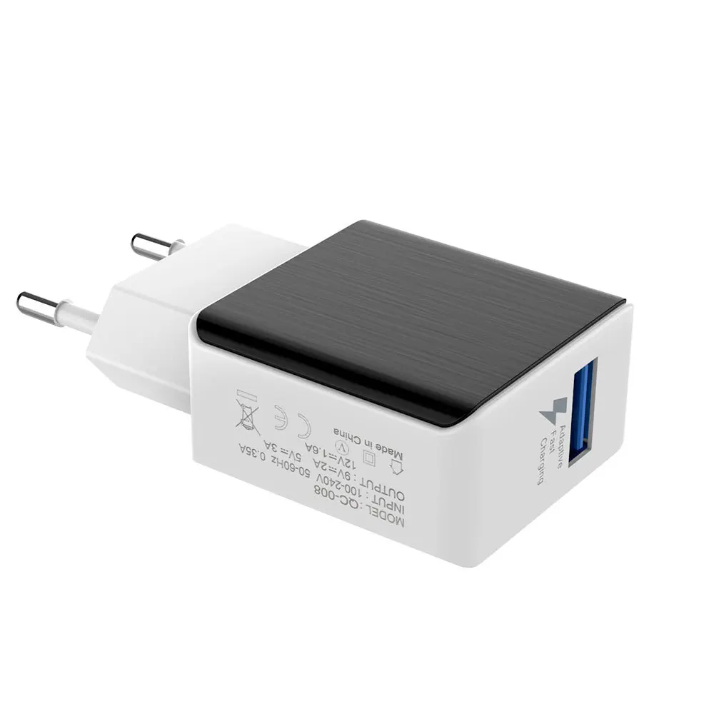 

3A USB Charger for iPhone X 8 7 Fast Wall Charger EU Adapter for Samsung S9 Mobile Phone Charger US Adapter for Xiaomi Mi 8