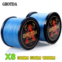 GHOTDA 300 м 500 м 1000 м 8 Strands10-80LB PE рыболовная плетеная леска Комплексная супер сильный леска Япония Multic