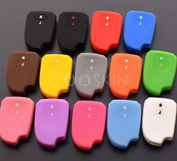 

2 button cover for camry corolla vios cute silicone holder key case cap shell keyless entry key remote