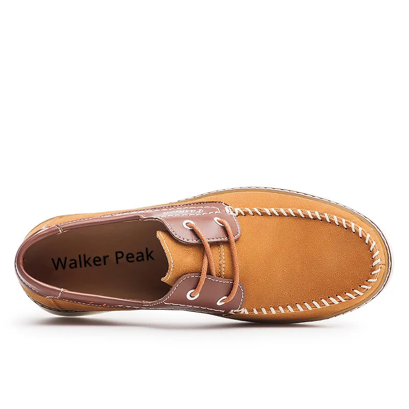 Qualité Marque Confortable De À Conduite Chaussures Casual Main Shoes Classique Appartements Chaussure brown Bateau Walkerpeak Mocassin Décontractées Blue Supérieure Mens Shoes Lacets 1TKlJcF