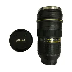 Фотография Zoomable Zoom объектив 1:1 AF-S 24-70 мм f/2,8 кофейная чашка кружка F в форме линзы фотоаппарата чашка черный