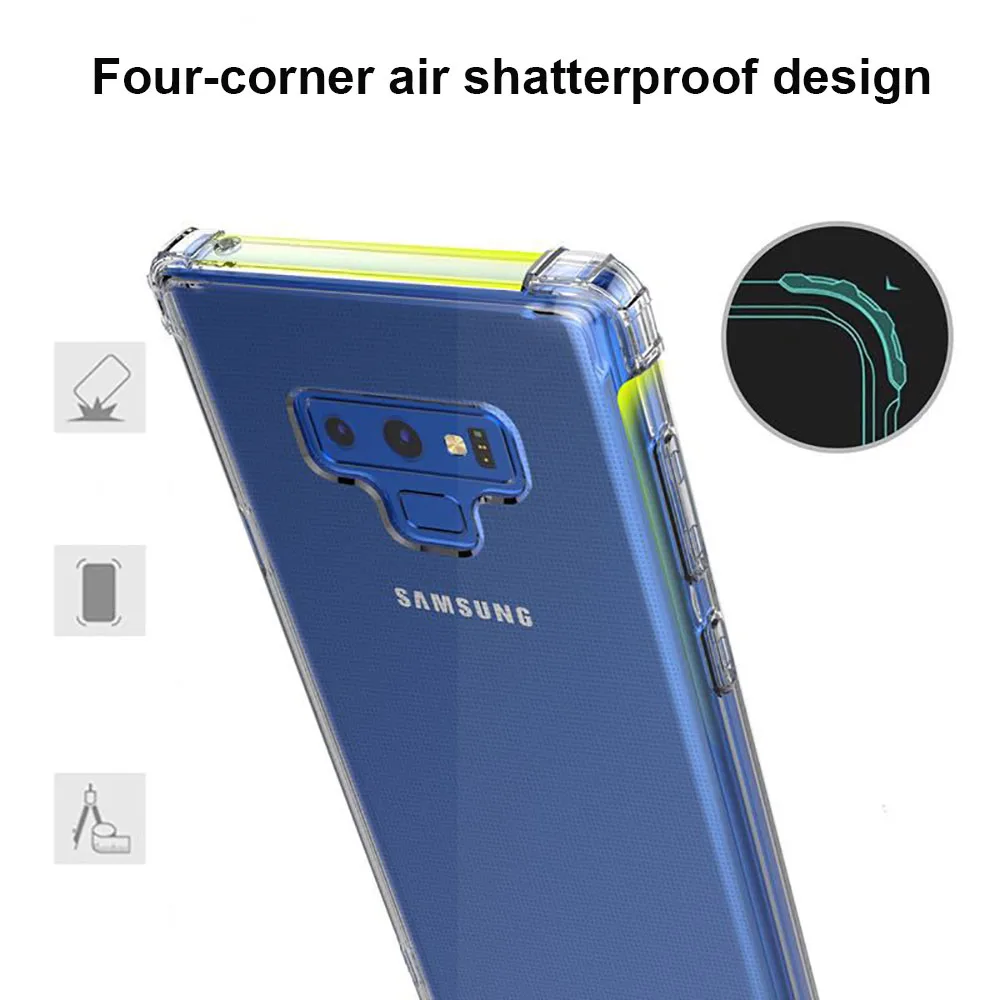 TPU1161 Samsung Galaxy A7 A9 A5 2018 2017 A8 A6 Plus  Four angle Airbag Anti fall Mobile Shell Explosion Transparent For Note 9 Cover (7)