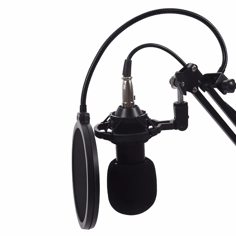 Профессиональный конденсаторный микрофон BM800 Mikrofon для записи звука с креплением для записи KTV караоке микрофон Подставка для компьютера