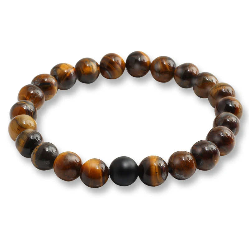

Tiger Eye Natural Stone Beads Bracelets & Bangles for Women Men Black Fashion Charm Bracelet Casual Jewelry Love Gifts Pulseras