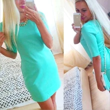 dress Cultivate one’s morality show thin blue 2016 Europe and the United States five star favorite sleeve dress is Fast shipping