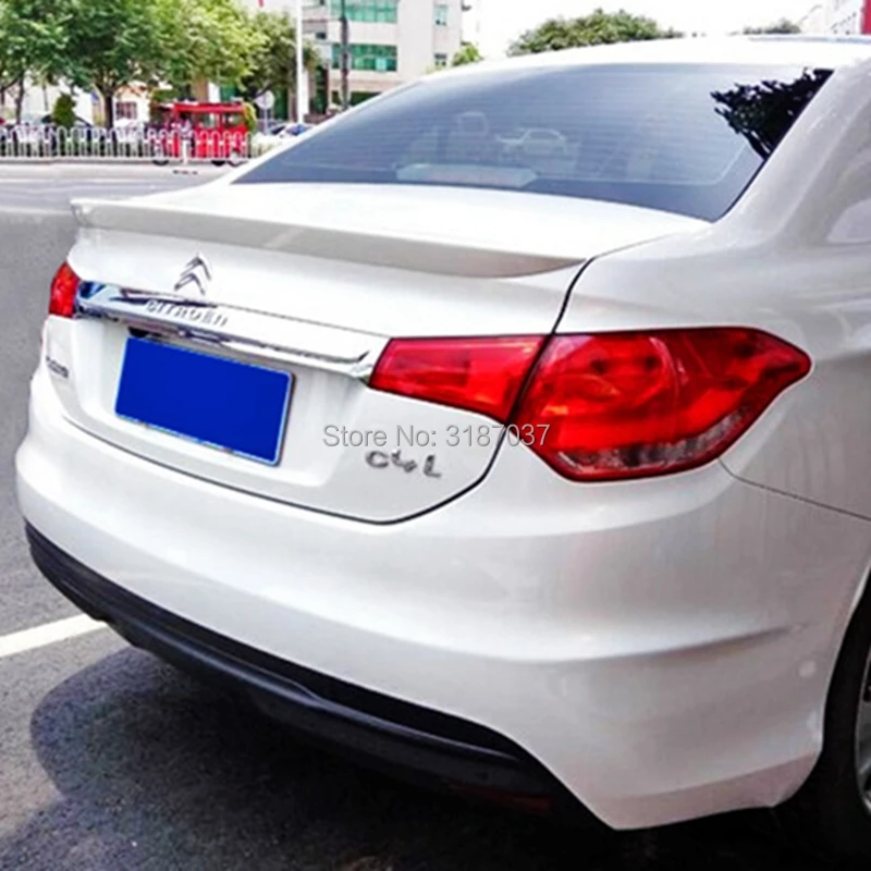 Спойлер для Citroen C4L 2014 2016 из АБС пластика Неокрашенный чехол багажника заднего
