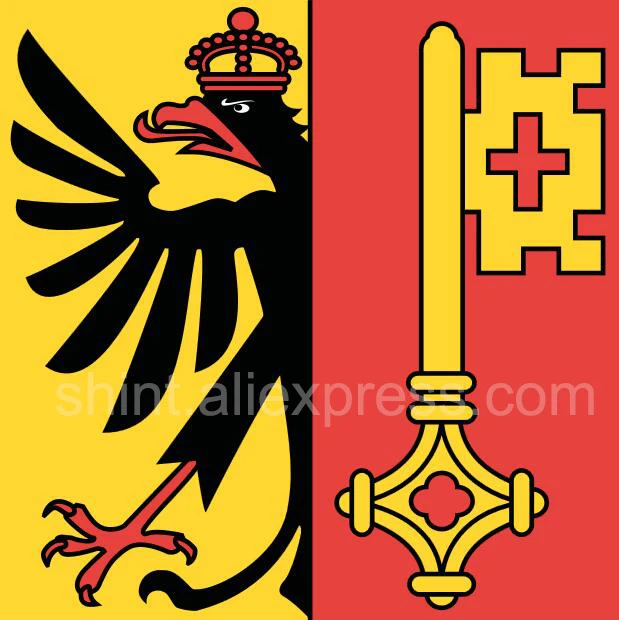 

Switzerland Flag of Canton of Geneva 3ft x 3ft Polyester Banner Flying 90* 90cm Custom outdoor