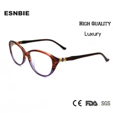 ESNBIE оптические роскошные очки для глаз кошачий глаз оправа для женщин алмазные oculos de grau feminino принять Линзы для очков «RX»