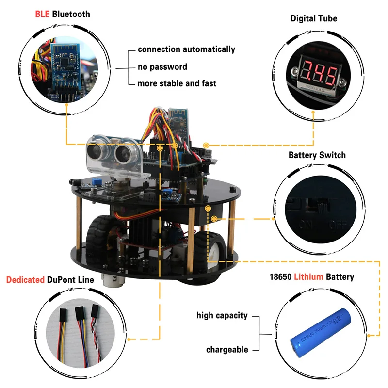 Робот Keywish для Arduino UNO R3 набор умных автомобилей дистанционное управление через