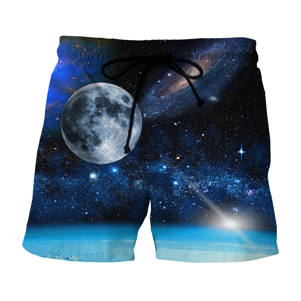 Планет Galaxy печати Boardshort Фитнес 6XL Для мужчин купальники плюс Размеры Для мужчин модные шорты пространство мужской пляжной одежды 2019 шорты