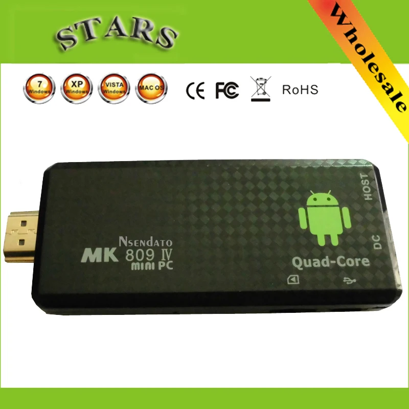 Мини ПК на Android 4.2.2 четырехъядерный процессор RK3188 ТВ плеер MK809IV 1 ГБ ОЗУ 8 Гб ПЗУ