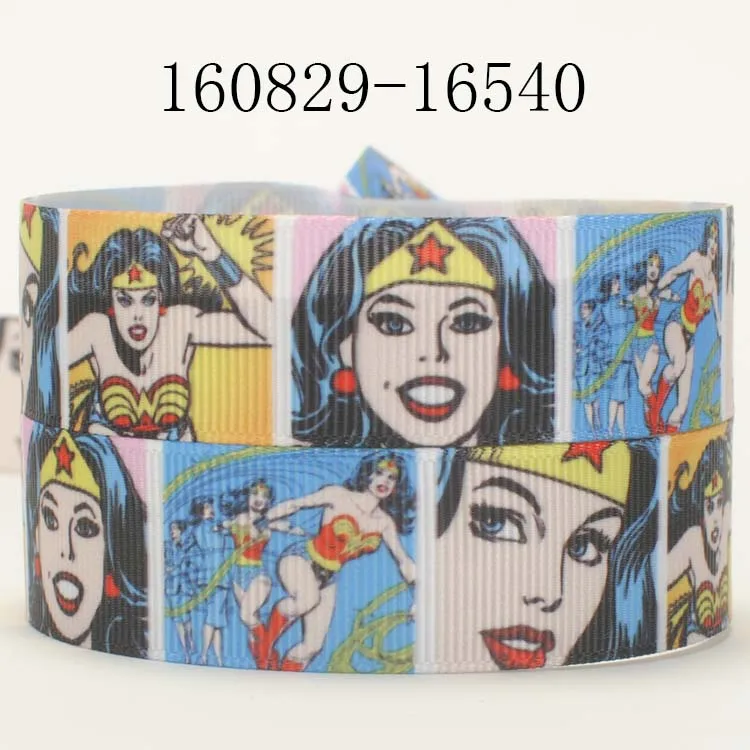 Новые продажи 50 ярдов Суперженщины шаблон напечатанный grosgrain ленты DIY
