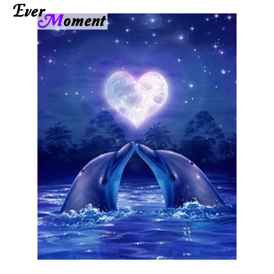 Kit De 4 Posavasos De Pintura De Diamantes 5D Para Principiantes, Diseño De Delfín, Incluye Herramientas Y Diamantes