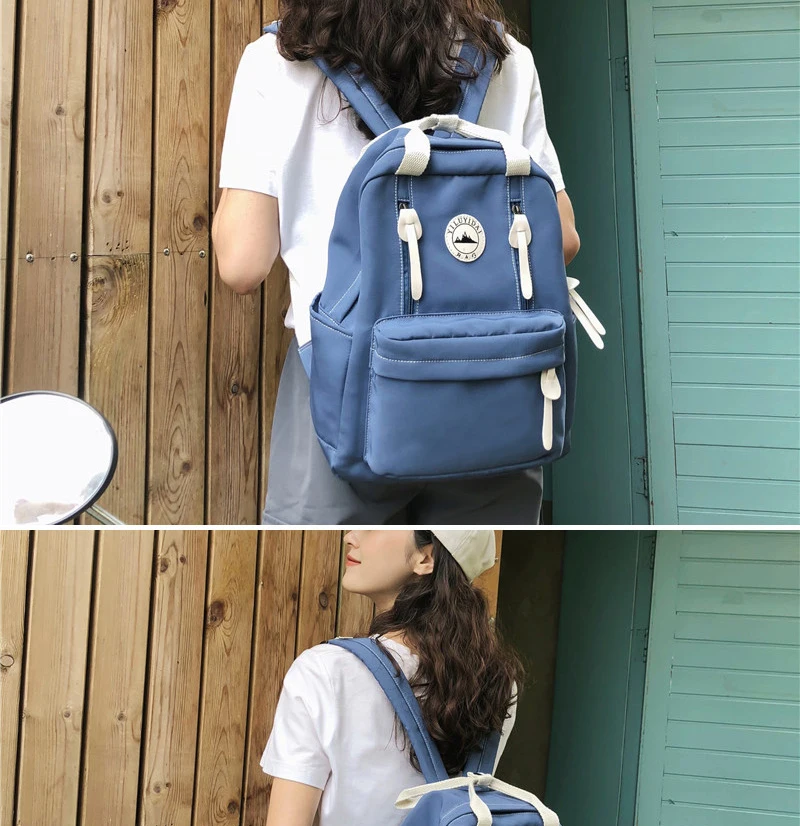 DCIMOR водонепроницаемый нейлоновый женский рюкзак, Женский дорожный рюкзак с кольцевой пряжкой для девочек-подростков, школьный рюкзак с вертикальной молнией Mochila