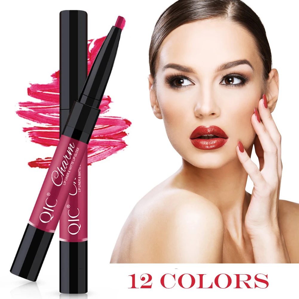 

New Brand Lip Liner Matte Lip Pencil Waterproof Moisturizing Lipsticks Long-lasting Lips Lip Liner Makeup Pen 12 Color