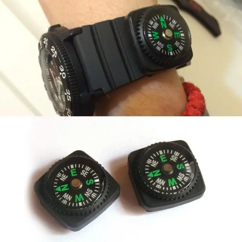 

2pcs/set Mini Compass With Rubber Case Outdoor Camping Hiking Travel Emergency Survival Navigation Tool