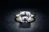 Hainon – bague de mariage pour femmes, grand carré 10mm, Zircon couleur or, cadeau de fête, mode, nouvelle Distribution de bijoux ► Photo 2/6